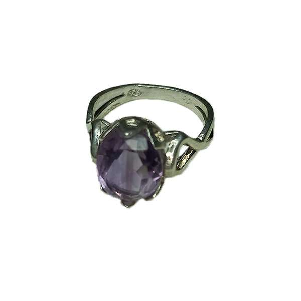 انگشتر نقره زنانه مدل آمیتیست KJA5