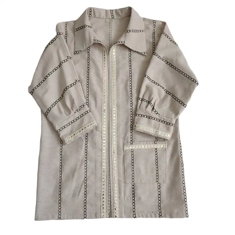 مانتو زنانه مدل سوزن دوزی پولک دار