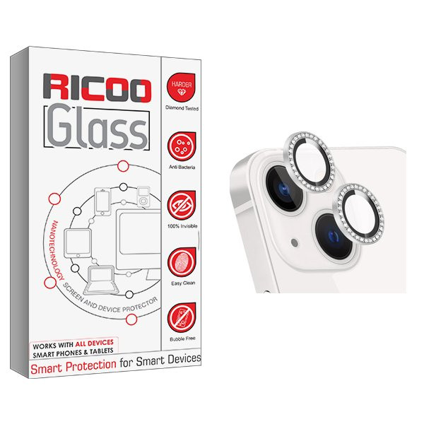 محافظ لنز دوربین ریکو مدل RiC2 رینگی نگین دار مناسب برای گوشی موبایل اپل iPhone 14 Plus