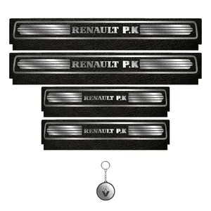 برچسب پارکابی خودرو لندمون کد LM092 MS مناسب برای رنو P.K مجموعه 4 عددی به همراه جا کلیدی