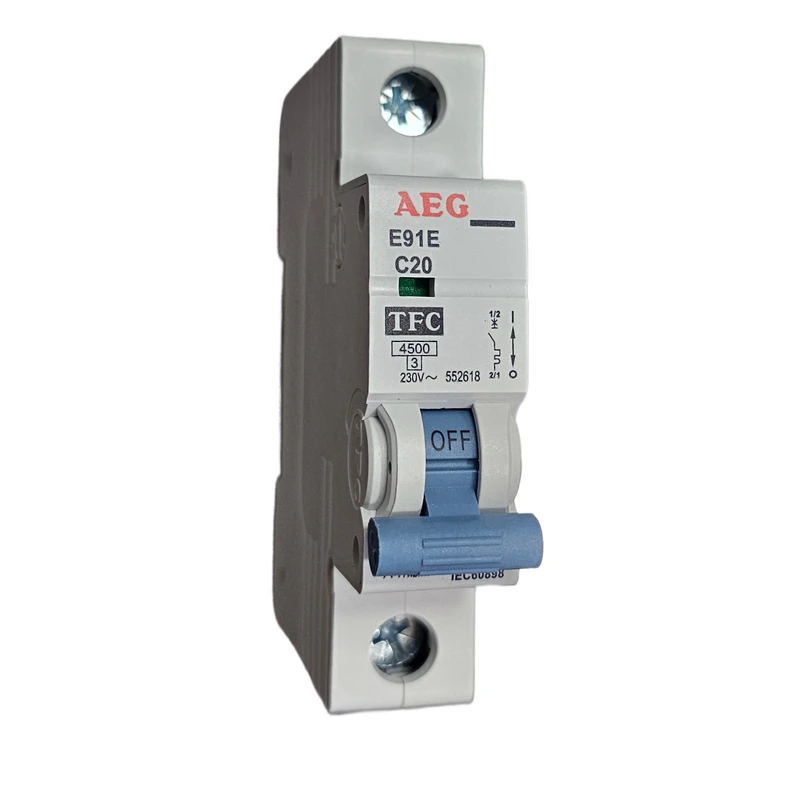 فیوز مینیاتوری تک فاز 20 آمپر آ ا گ مدل C20-4500