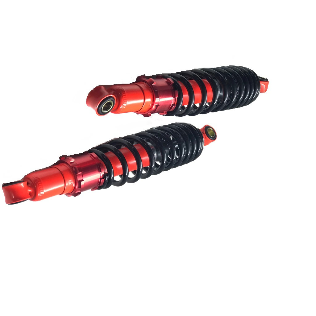 کمک فنر عقب موتور سیکلت فابریک مدل  HKM043 C 125 ORANGE/BLACK به همراه  اسپیسر کمک عقب مجموعه چهار عددی