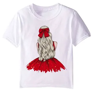 تی شرت آستین کوتاه دخترانه مدل دختر دامن F28