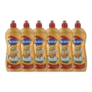 مایع ظرفشویی اکتیو سری Golden مدل Orange حجم 750 گرم بسته 6 عددی