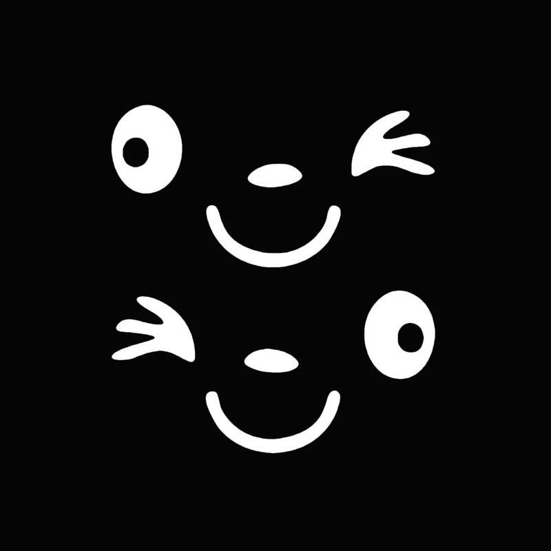 استیکر آینه بغل خودرو مدل چشمک کد 27 مجموعه 2 عددی