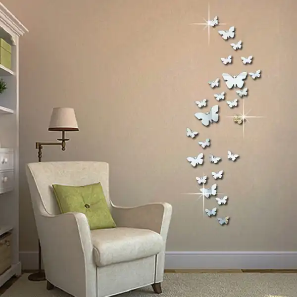 آینه پلکسی گلس دکوماتوس مدل پروانه  مجموعه 25 عددی