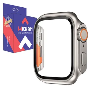 کاور میچان مدل tempered glass مناسب برای اپل واچ سری 9/Se/7/8 سایز 41 میلی متری