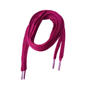 بند کفش مدل تخت رنگ سرخابی بسته 2 عددی  