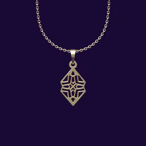 گردنبند طلا 18 عیار زنانه مدوپد مدل هندسی کد DD2-1-1081