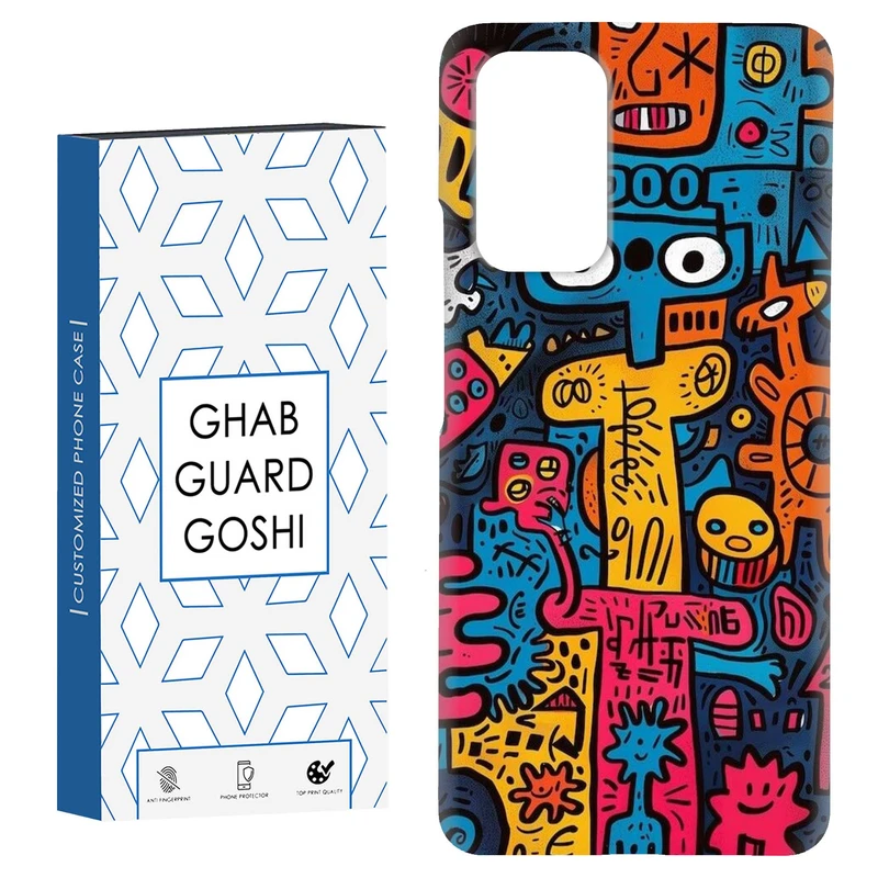 کاور قاب گارد گوشی طرح شلوغ کد Dimo-173 مناسب برای گوشی موبایل شیائومی Redmi Note 9 4G / Redmi 9T