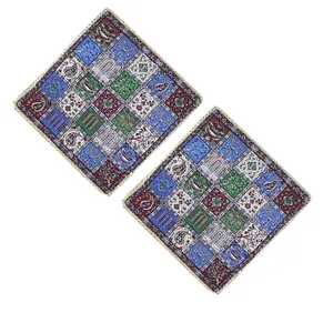 رومیزی ترمه مدل خشتی کد 452 بسته 2 عددی