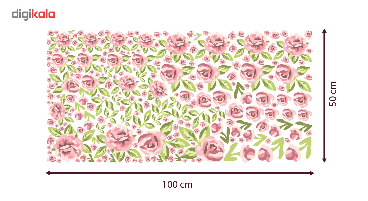استیکر دیواری صالسو آرت طرح rose pattern h.k