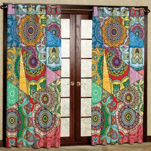 پرده مدل مثلث رنگی هازان پانچی کد D 106  سایز 140x200 سانتی متر