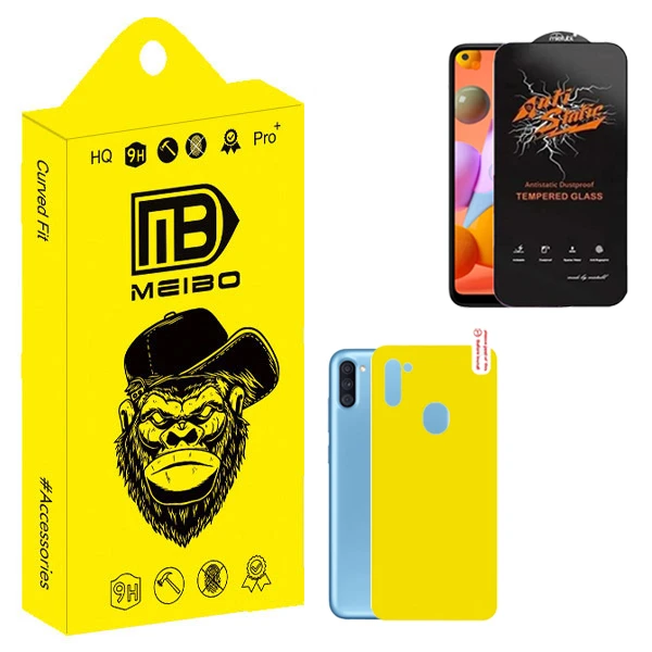 محافظ صفحه نمایش میبو مدل Antistatic Pro مناسب برای گوشی موبایل سامسونگ Galaxy A11 به همراه محافظ پشت گوشی
