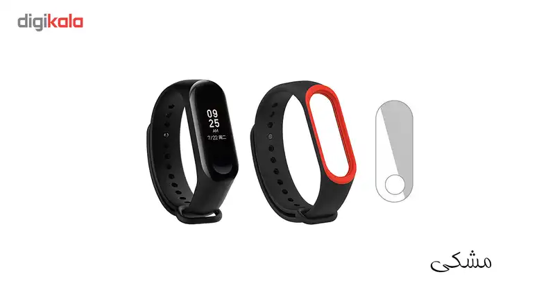 مچ بند هوشمند شیائومی مدل Mi Band 3 به همراه بند سیلیکونی و گلس کد SB