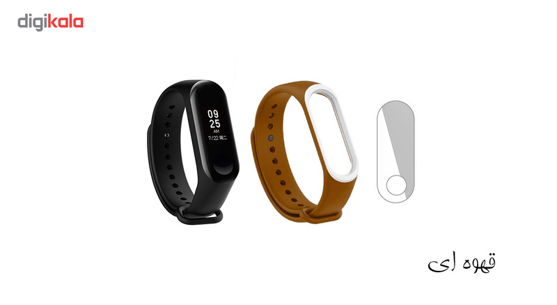مچ بند هوشمند شیائومی مدل Mi Band 3 به همراه بند سیلیکونی و گلس کد SB