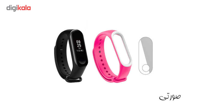 مچ بند هوشمند شیائومی مدل Mi Band 3 به همراه بند سیلیکونی و گلس کد SB