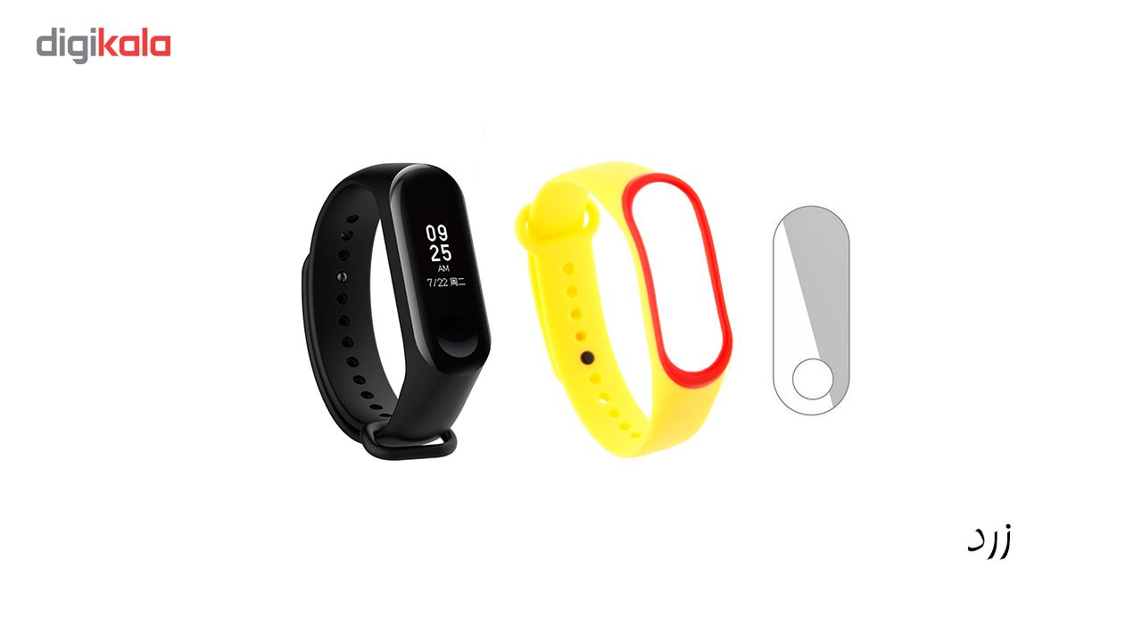 مچ بند هوشمند شیائومی مدل Mi Band 3 به همراه بند سیلیکونی و گلس کد SB -  - 13