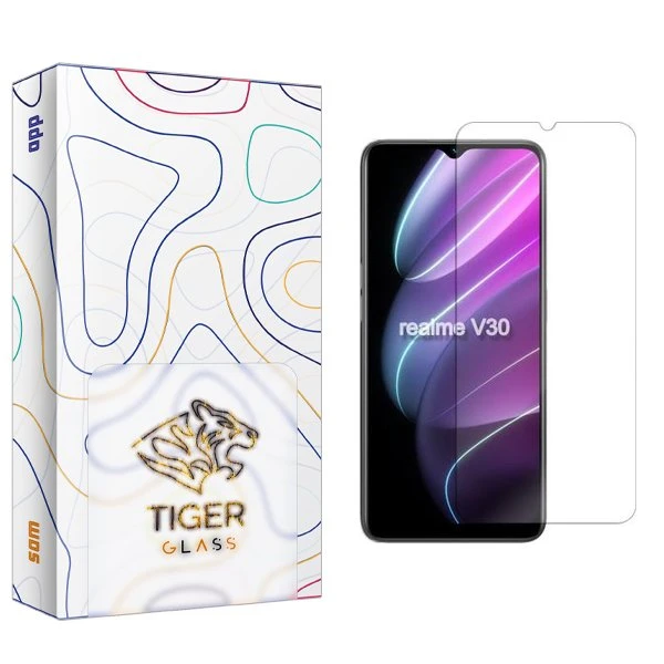 محافظ صفحه نمایش تایگر گلس مدل APL2 مناسب برای گوشی موبایل ریلمی V30