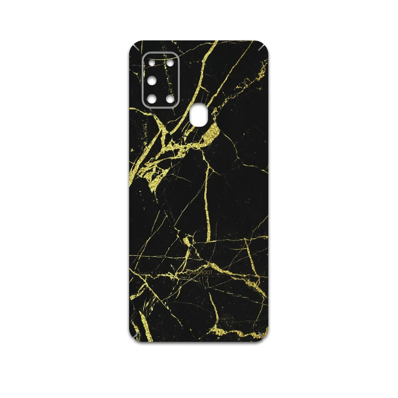 برچسب پوششی ماهوت مدل Graphite-Gold-Marble مناسب برای گوشی موبایل سامسونگ Galaxy A21s