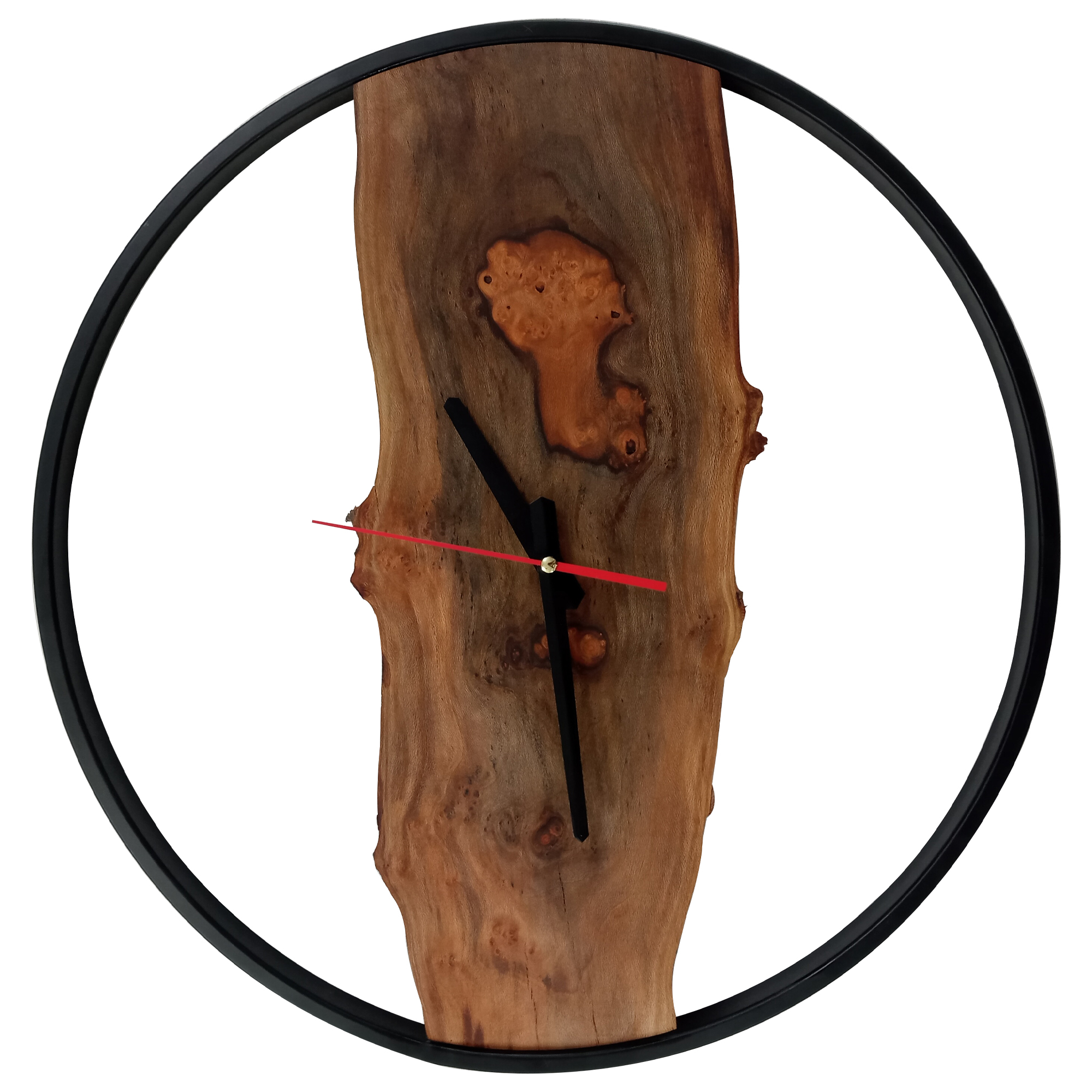 ساعت دیواری چوبی طرح روستیک مدل CH106