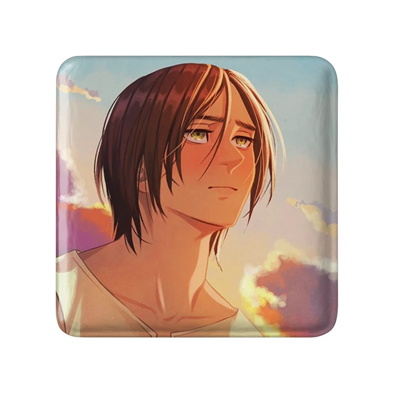 مگنت خندالو طرح ارن یگر انیمه اتک آن تایتان Attack on Titan  مدل مربعی کد 18540