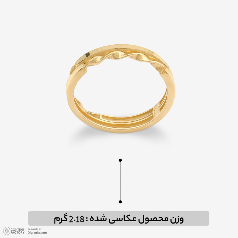 انگشتر طلا 18 عیار زنانه جواهری راز مدل 3412-8  - 8
