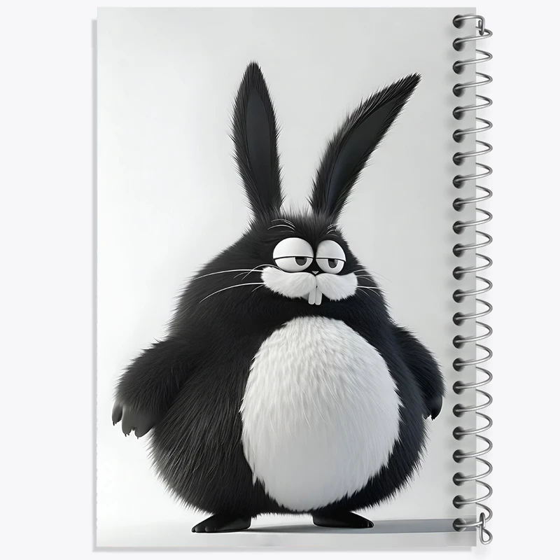 دفتر شطرنجی 50 برگ خندالو طرح خرگوش بامزه کد F6298