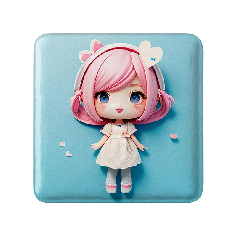 مگنت خندالو طرح دخترانه (Girlish) مدل مربعی کد 36859