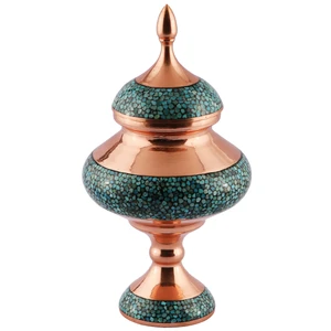 شکلات خوری مسی و فیروزه کوب گالری گوهران مدل 1490