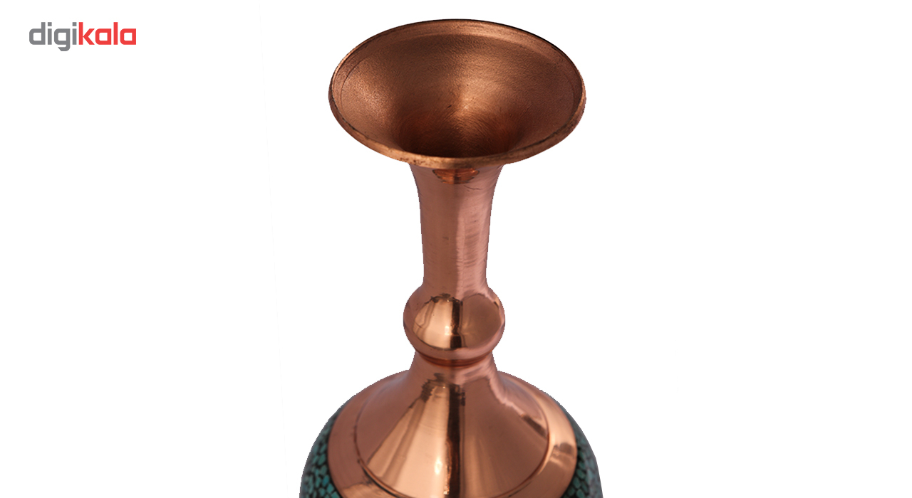 گلدان مسی و فیروزه کوب گالری گوهران مدل 29