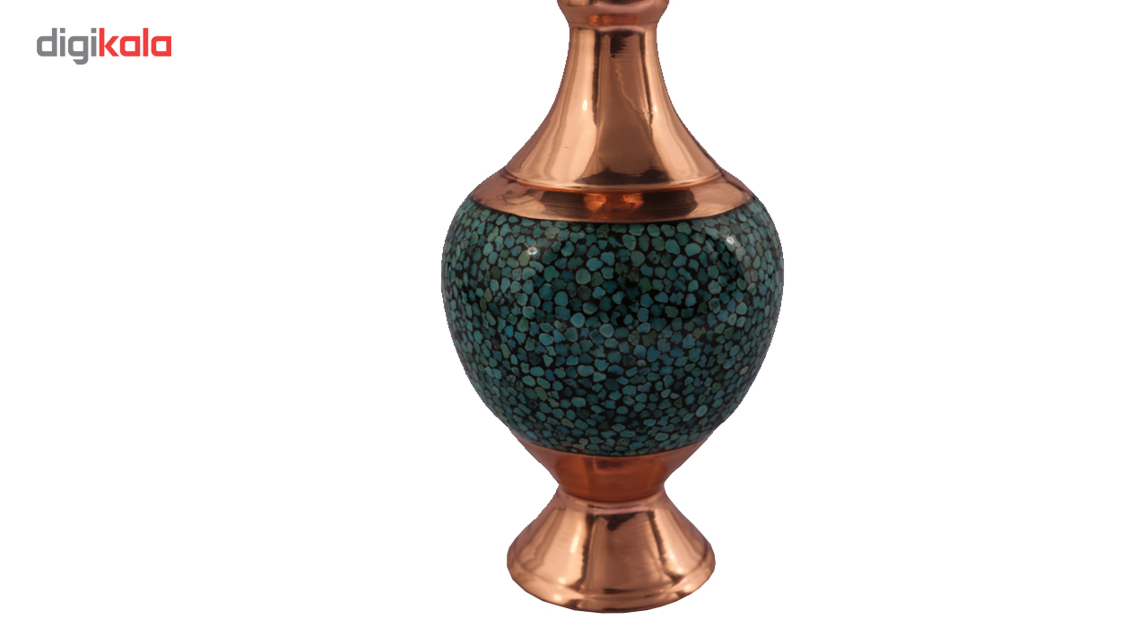 گلدان مسی و فیروزه کوب گالری گوهران مدل 29