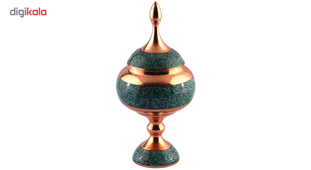 شکلات خوری مسی و فیروزه کوب گالری گوهران مدل 1494