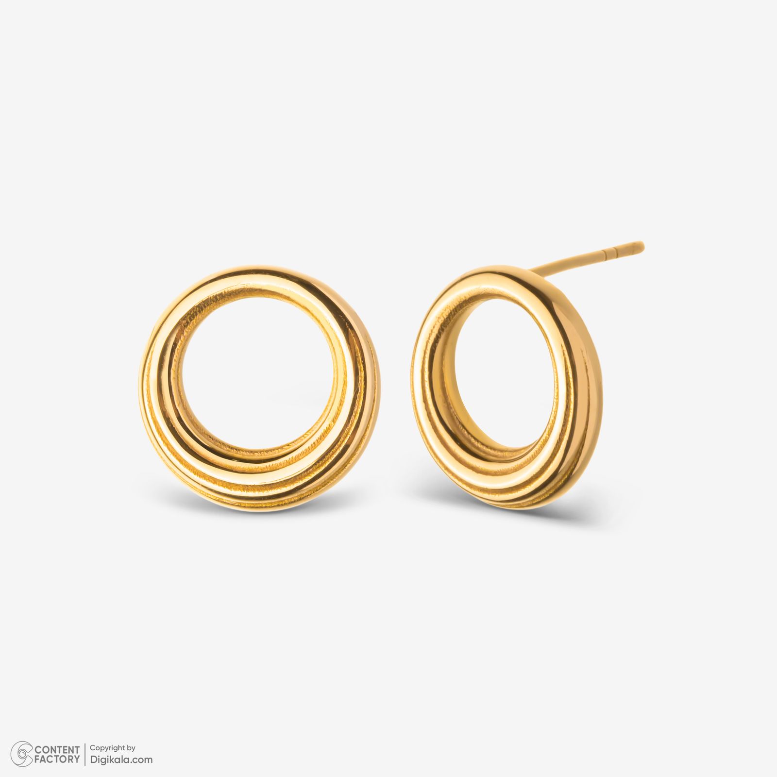 گوشواره میخی طلا 18 عیار زنانه گلدم مدل E245002 -  - 4