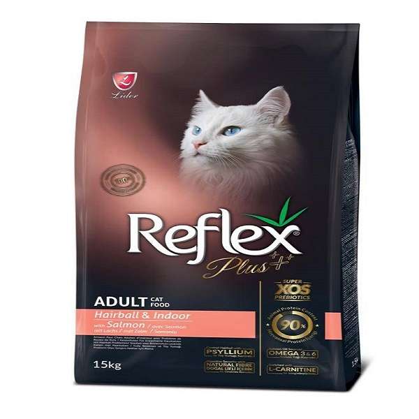 غذای گربه بالغ رفلکس مدل Adult hairball & indoor وزن 15 کیلوگرم