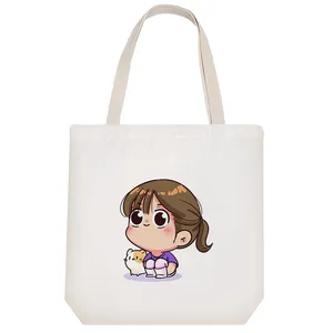 ساک خرید خندالو مدل دختر و گربه کد 2543