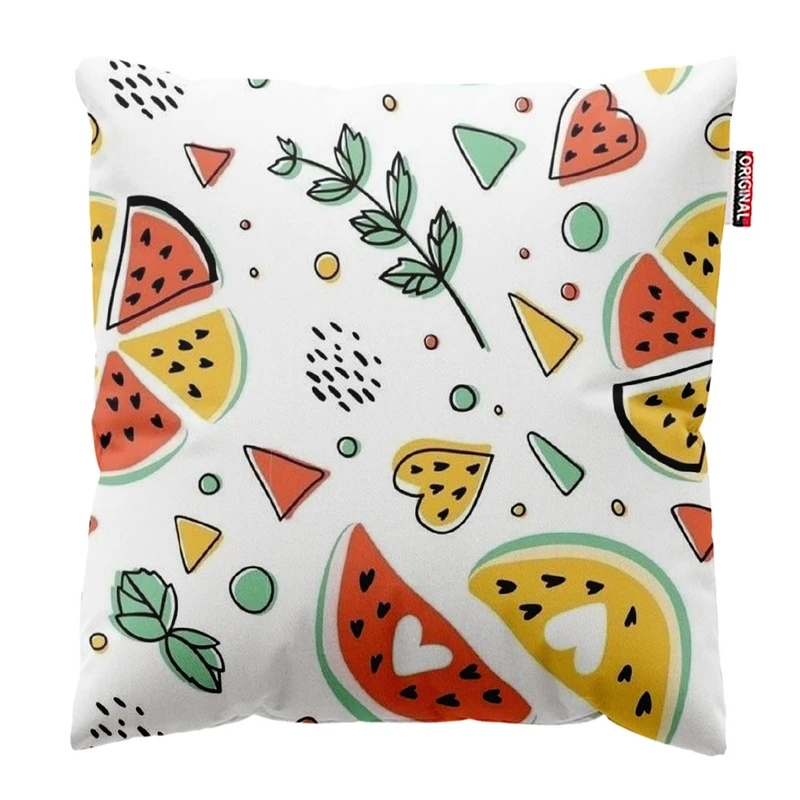 کوسن پاد آفرین طرح یلدا و هندونه کد 2321 سایز 30*30 سانتی متر