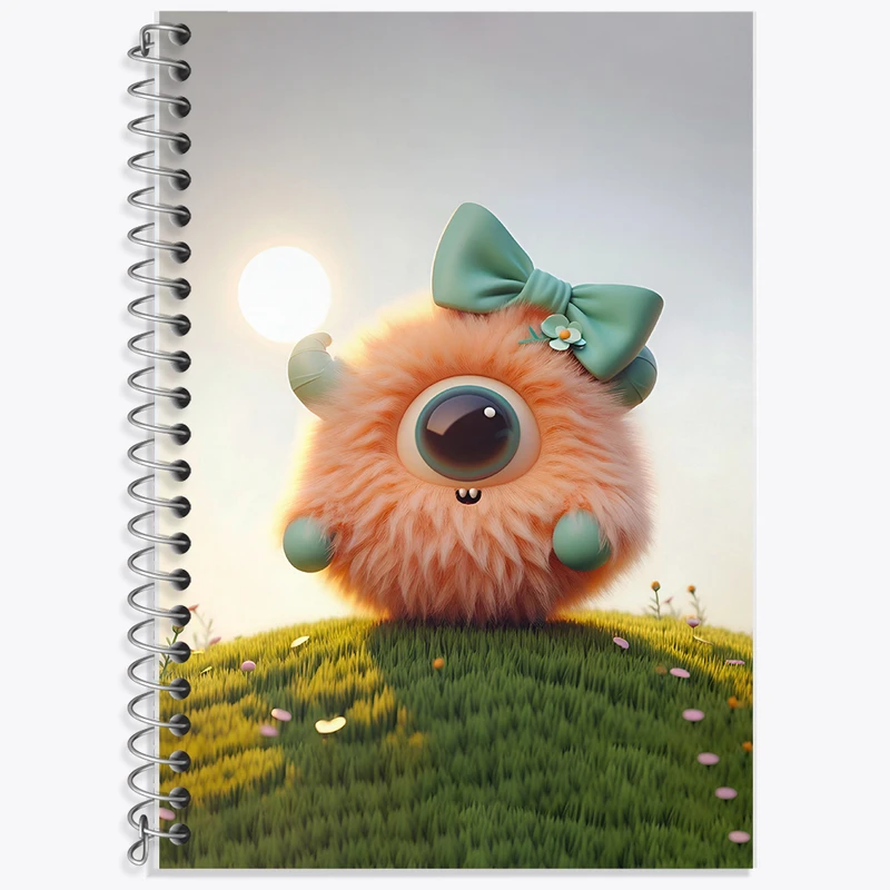 دفتر نت موسیقی 50 برگ خندالو طرح هیولای کیوت کد F6292