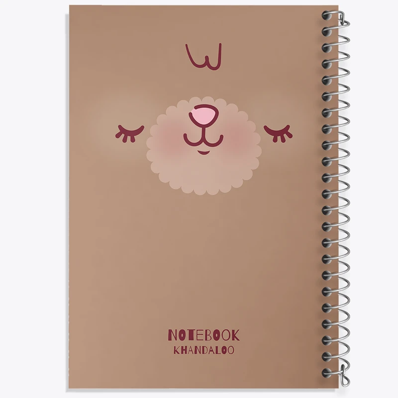 دفتر ژورنال نویسی 50 برگ خندالو مدل نقطه ای طرح لاما کیوت کد N1562