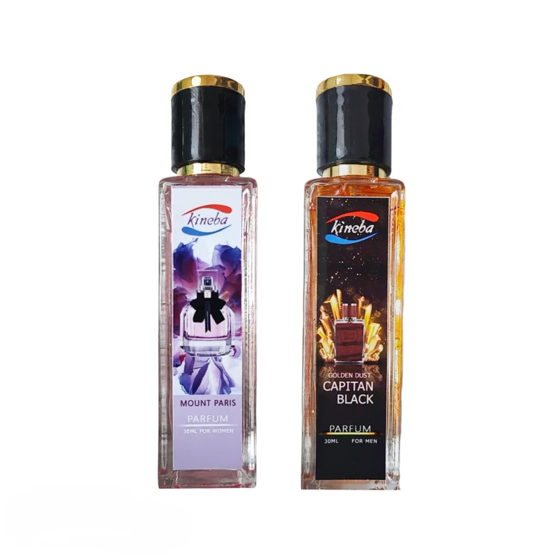 عطر جیبی کینبا مدل کاپیتان بلک و مون پاریس حجم 30 میلی لیتر مجموعه 2 عددی 