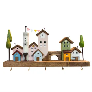 جاکلیدی چوبی مدل دهکده فانتزی کد 5270