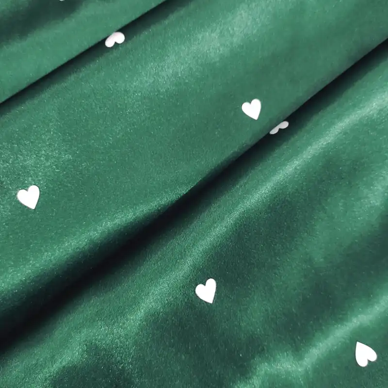 کش مو زنانه مدل اسکرانچی ساتن ابریشم طرح قلبی