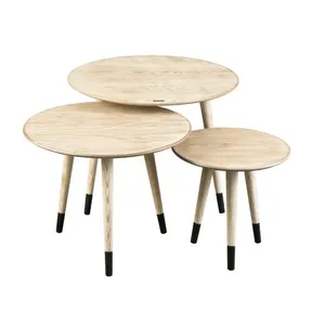  میز عسلی لوتوس مدل DELFINA کد T-738 مجموعه سه عددی