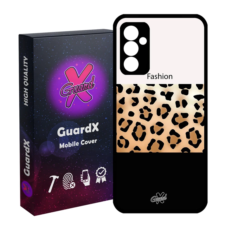 کاور گارد ایکس طرح پلنگی مدل Glass10395 مناسب برای گوشی موبایل سامسونگ Galaxy A54 / A54 5G