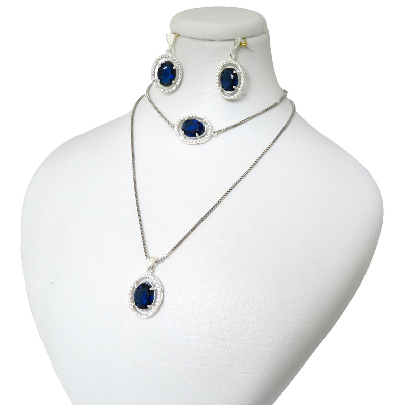 نیم ست نقره زنانه کد AV174D-S10 C2