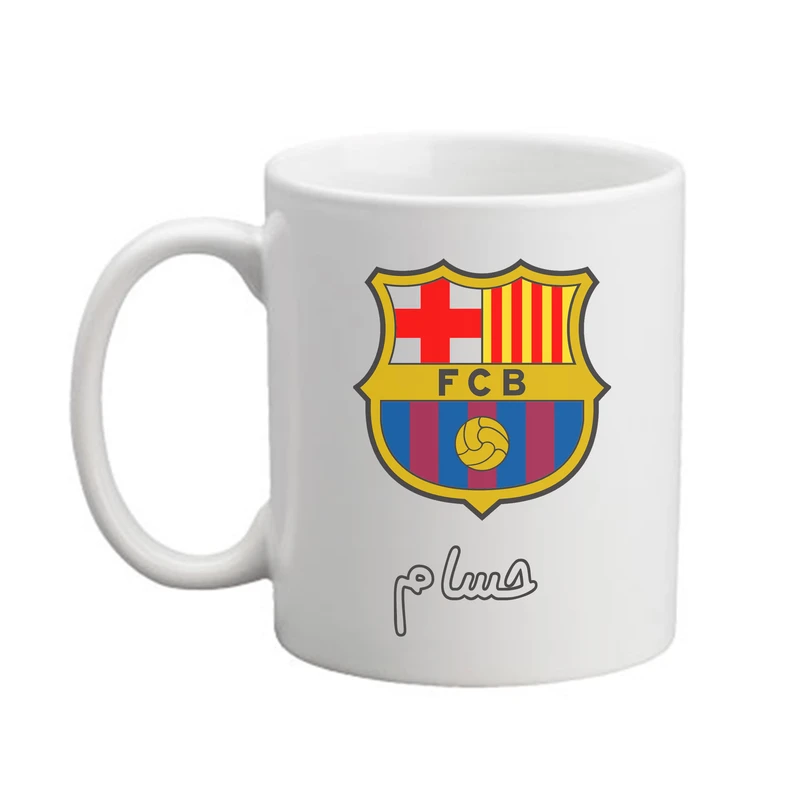 ماگ پادآفرین مدل بارسلونا طرح اسم حسام