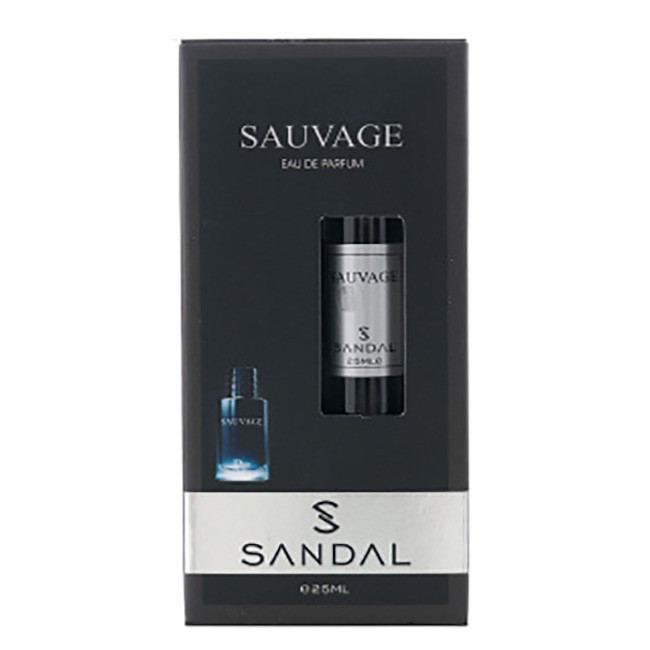 عطر جیبی مردانه صندل مدل SAUVAGE حجم 25 میلی لیتر عطر جیبی مردانه صندل مدل SAUVAGE حجم 25 میلی لیتر