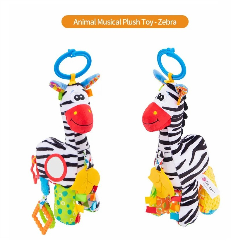 آویز تخت کودک سوزی مدل WLTH21-0869 طرح گورخر