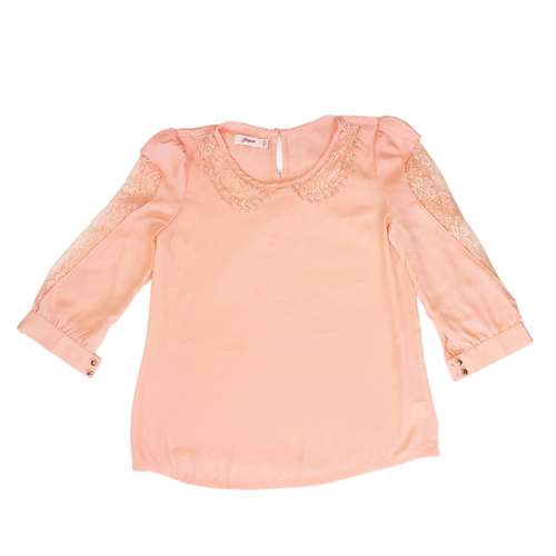 بلوز آستین سه ربع زنانه مدل مجلسی آستین تور دار Santin