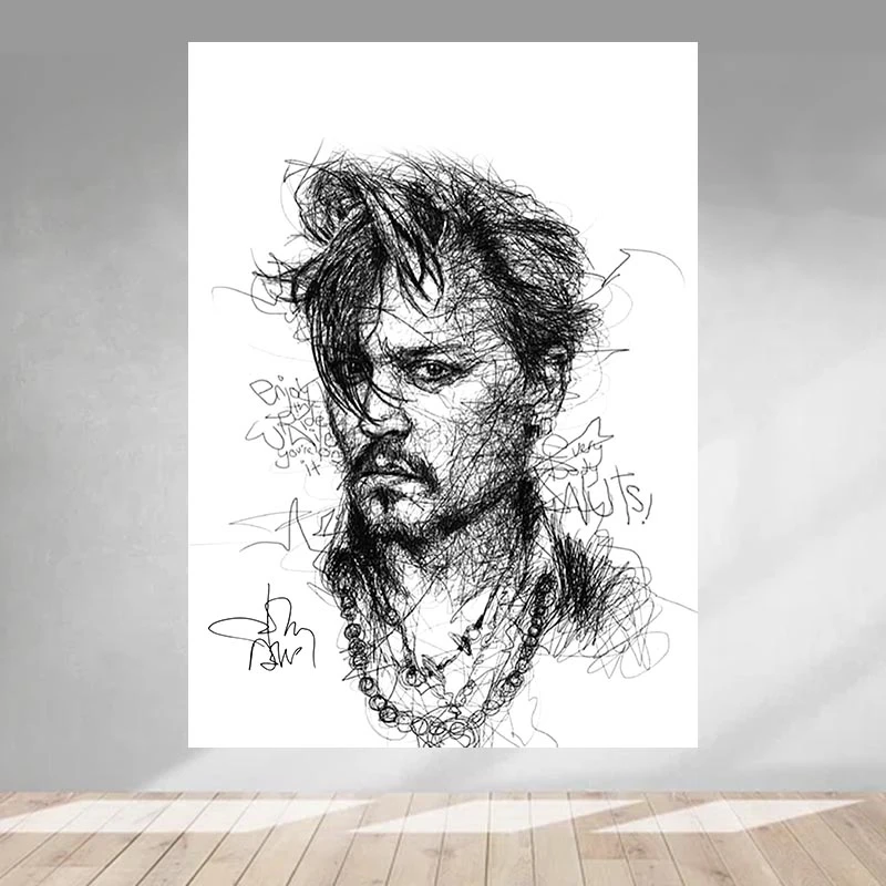 تابلو شاسی طرح جانی دپ مدل ab129